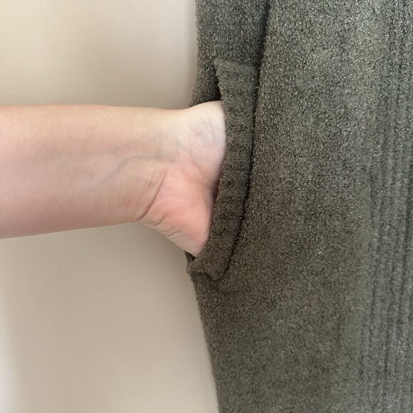 Barefoot Dreams 1X Cardigan Cozy Chic Lite Long Duster SOFT Sweater Olive Green - Picture 4 of 9